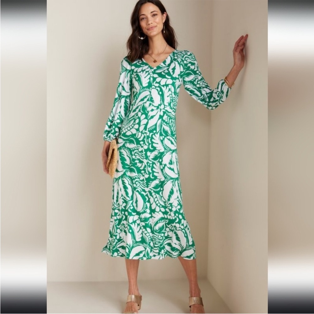 Soft Surroundings Baru Floral Midi Dress
